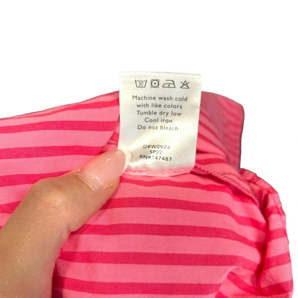 Draper James‎ Deana Smocked Dress in Pink Stripe Size XXL - Picture 8 of 8